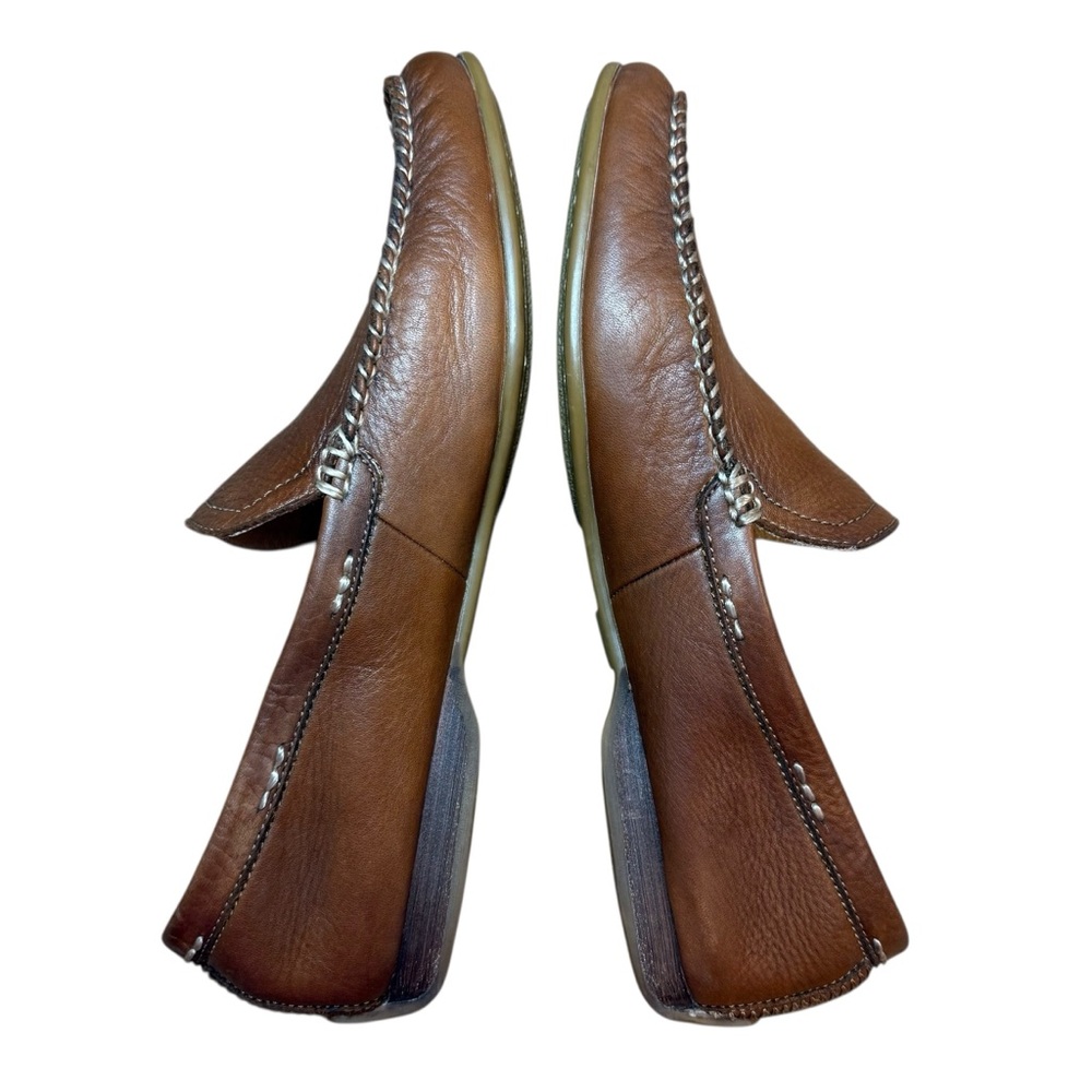 FRYE Brown Leather Moccasin Slip-Ons Driving Loafers Men’s Shoes - US Size 12 - Picture 9 of 14